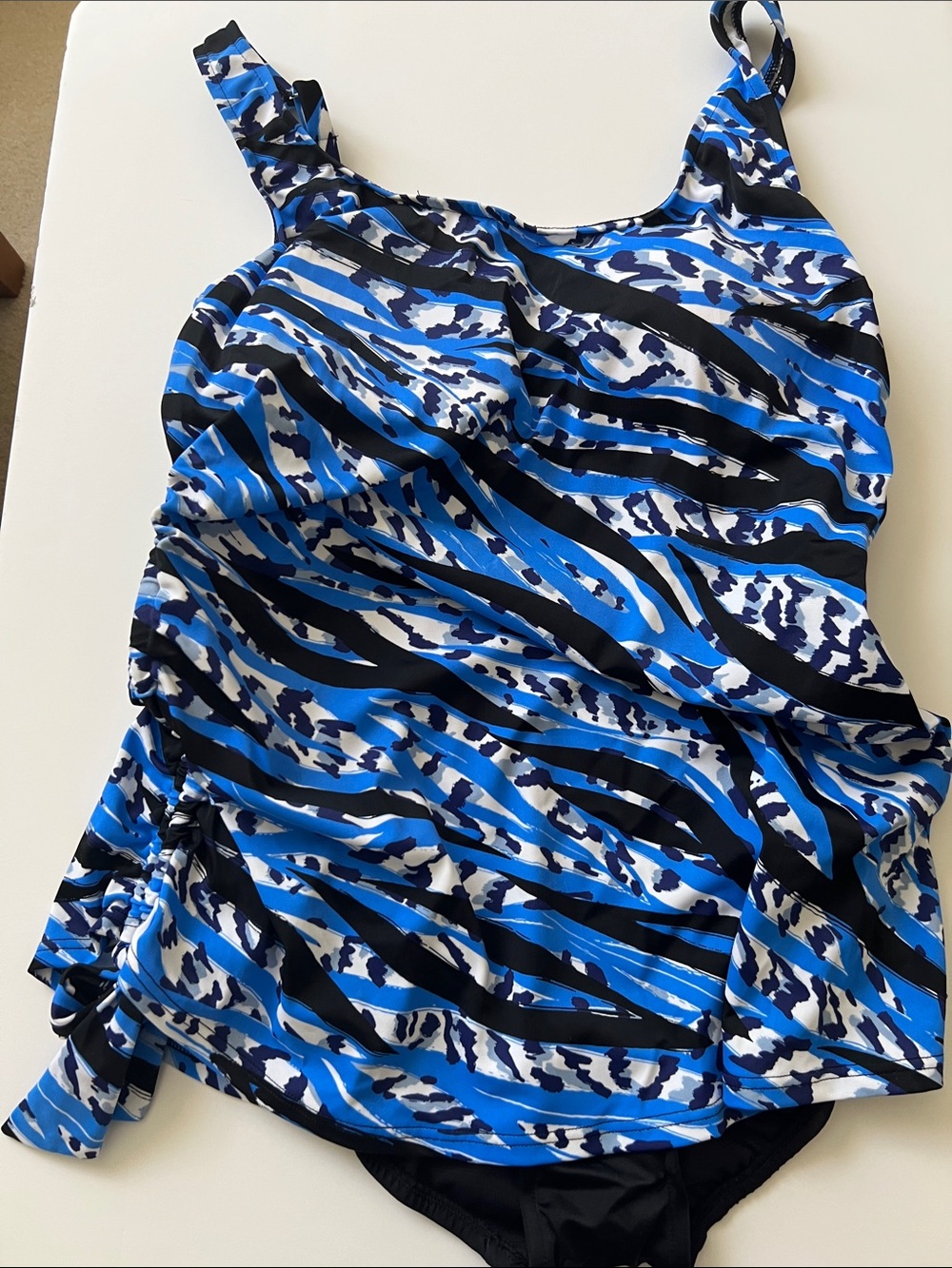 Paradise Bay Blue Patterned Women’s One Piece Bathing Suit